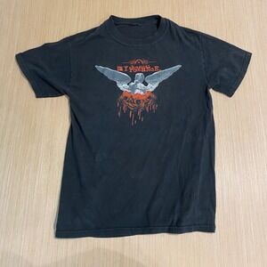 My Chemical Romance Angel Roses Graphic T-Shirt Black Emo Band Tee Womens Small